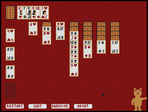 screenshot of solitaire mid-game