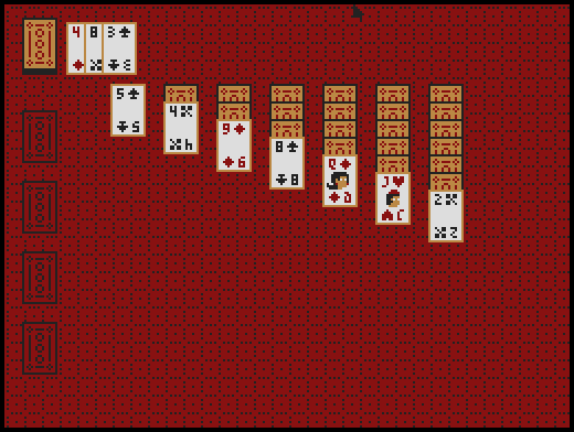 screenshot of initial solitaire deal