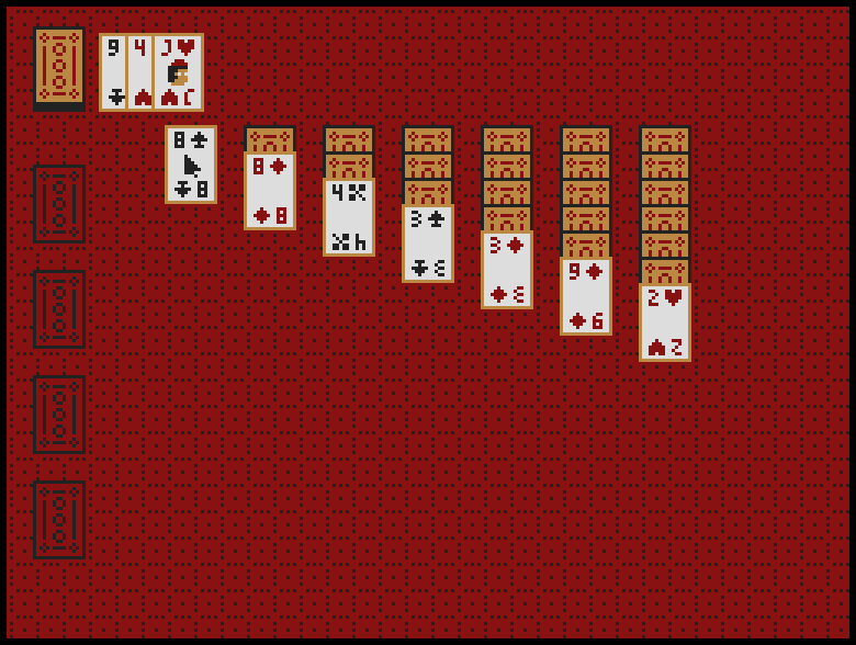 screenshot of initial solitaire deal